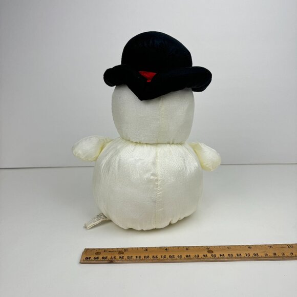 Vtg 90s Snowman Stuffed Plush Soft Puffy Nylon Material Holiday Christmas Winter - Picture 9 of 11